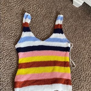 Multi colored stripe shirt